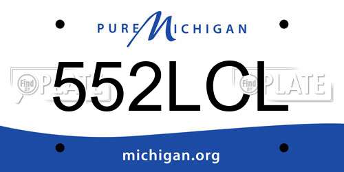 552LCL Michigan License Plate