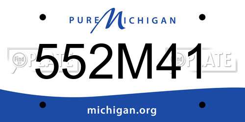 552M41 Michigan License Plate