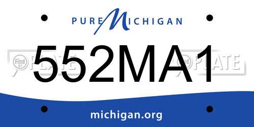552MA1 Michigan License Plate