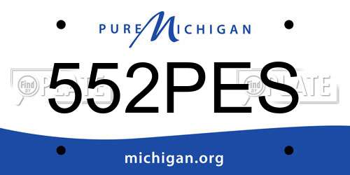 552PES Michigan License Plate