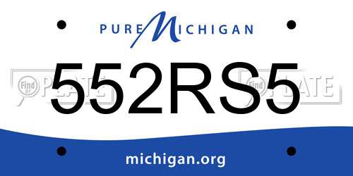 552RS5 Michigan License Plate