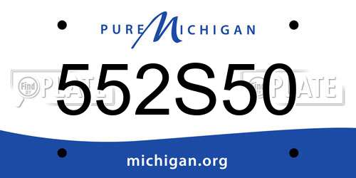 552S50 Michigan License Plate