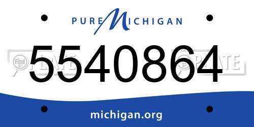 5540864 Michigan License Plate
