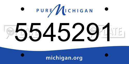 5545291 Michigan License Plate