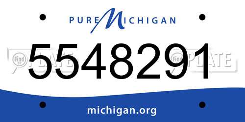 5548291 Michigan License Plate