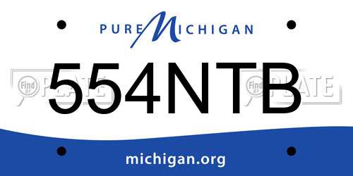 554NTB Michigan License Plate