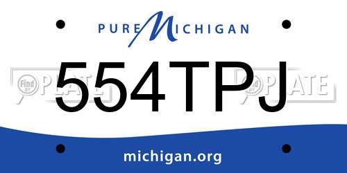 554TPJ Michigan License Plate