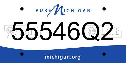 55546Q2 Michigan License Plate
