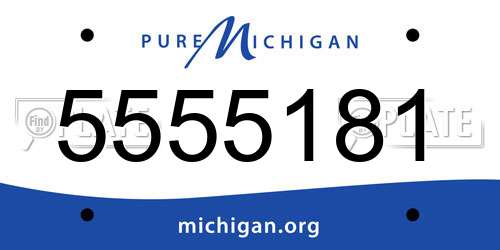 5555181 Michigan License Plate