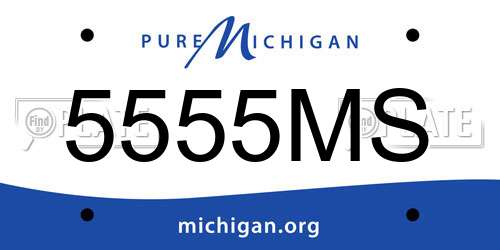 5555MS Michigan License Plate