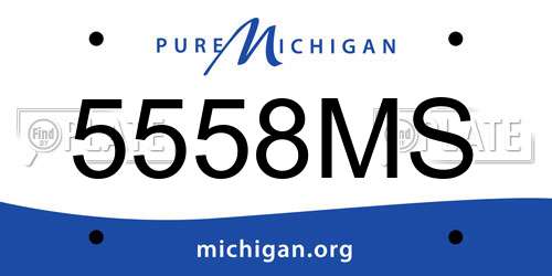 5558MS Michigan License Plate