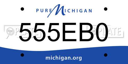 555EB0 Michigan License Plate