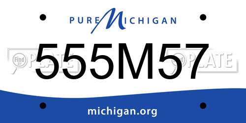 555M57 Michigan License Plate