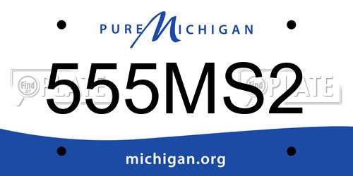 555MS2 Michigan License Plate
