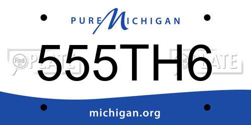 555TH6 Michigan License Plate