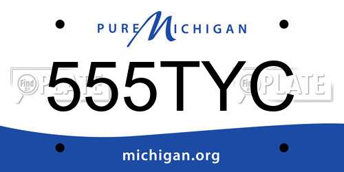 555TYC Michigan License Plate