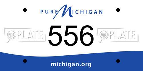 556 Michigan License Plate