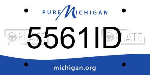 5561ID Michigan License Plate