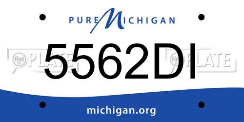 5562DI Michigan License Plate