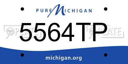 5564TP Michigan License Plate