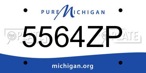 5564ZP Michigan License Plate