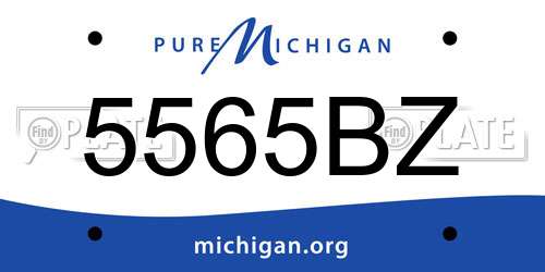 5565BZ Michigan License Plate