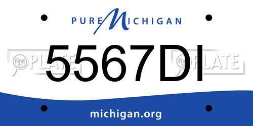 5567DI Michigan License Plate