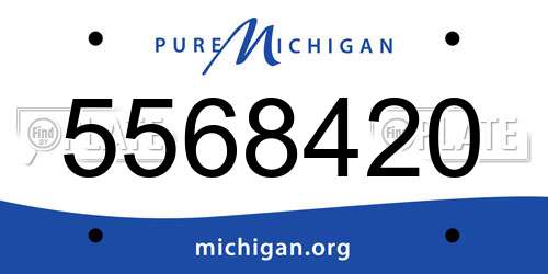 5568420 Michigan License Plate