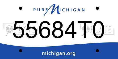 55684T0 Michigan License Plate