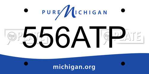 556ATP Michigan License Plate