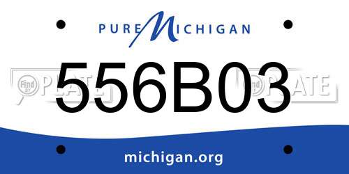 556B03 Michigan License Plate