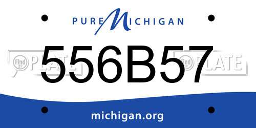 556B57 Michigan License Plate