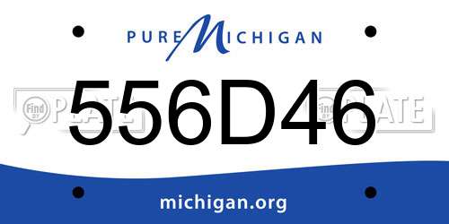 556D46 Michigan License Plate