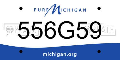 556G59 Michigan License Plate