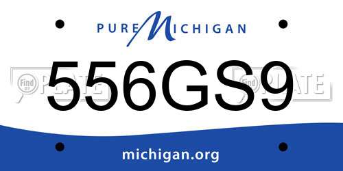 556GS9 Michigan License Plate