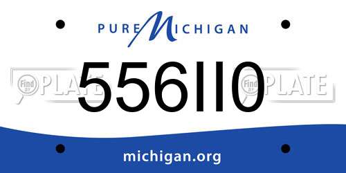 556II0 Michigan License Plate