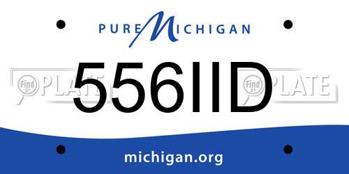 556IID Michigan License Plate