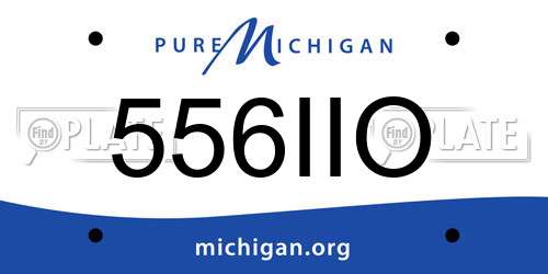 556IIO Michigan License Plate