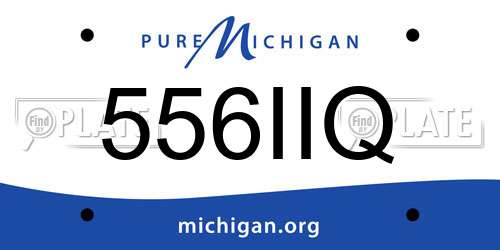 556IIQ Michigan License Plate