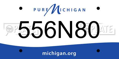 556N80 Michigan License Plate