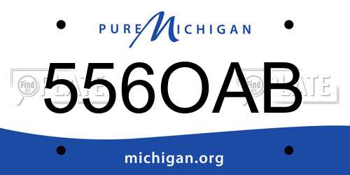 556OAB Michigan License Plate