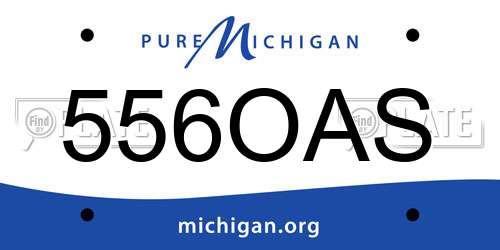 556OAS Michigan License Plate