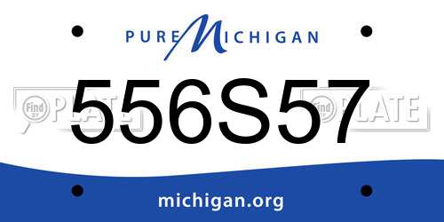 556S57 Michigan License Plate