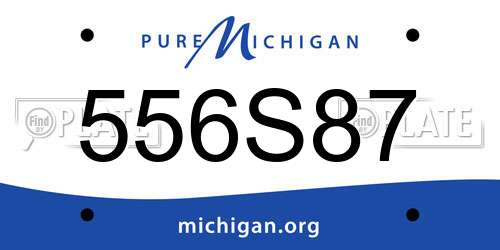 556S87 Michigan License Plate