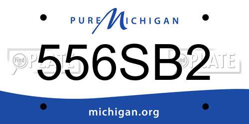 556SB2 Michigan License Plate