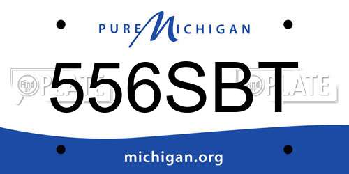 556SBT Michigan License Plate