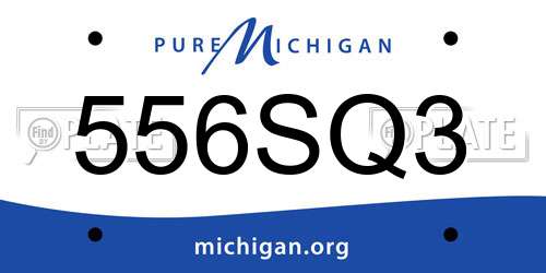 556SQ3 Michigan License Plate