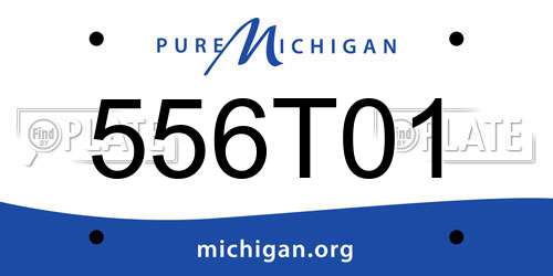 556T01 Michigan License Plate