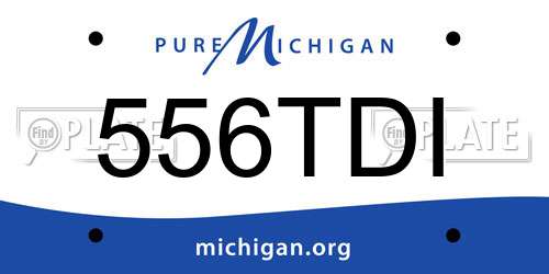 556TDI Michigan License Plate