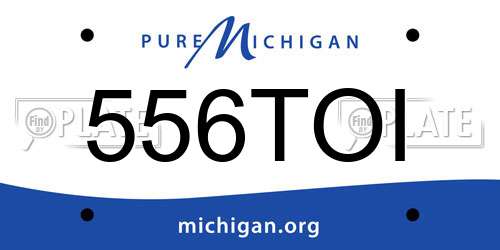 556TOI Michigan License Plate